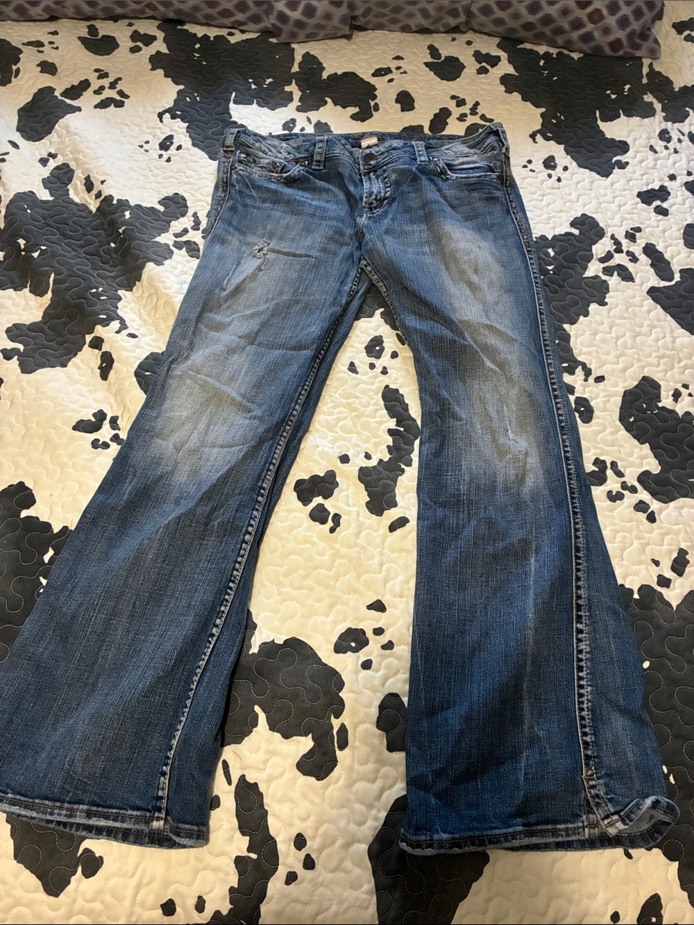 Silver Jeans Women's Wide Leg Jeans in Medium Blue Wash